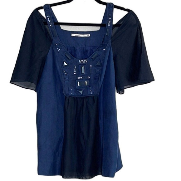 MINT JODI ARNOLD SILK AND LINEN LINED TOP SIZE 10 - Picture 1 of 8